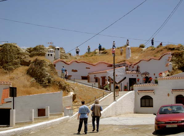 Guadix- Den Bewohnern aufs Dach gestiegen
