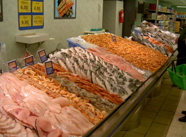 Puerto -Fischabteilung m Supermarkt-